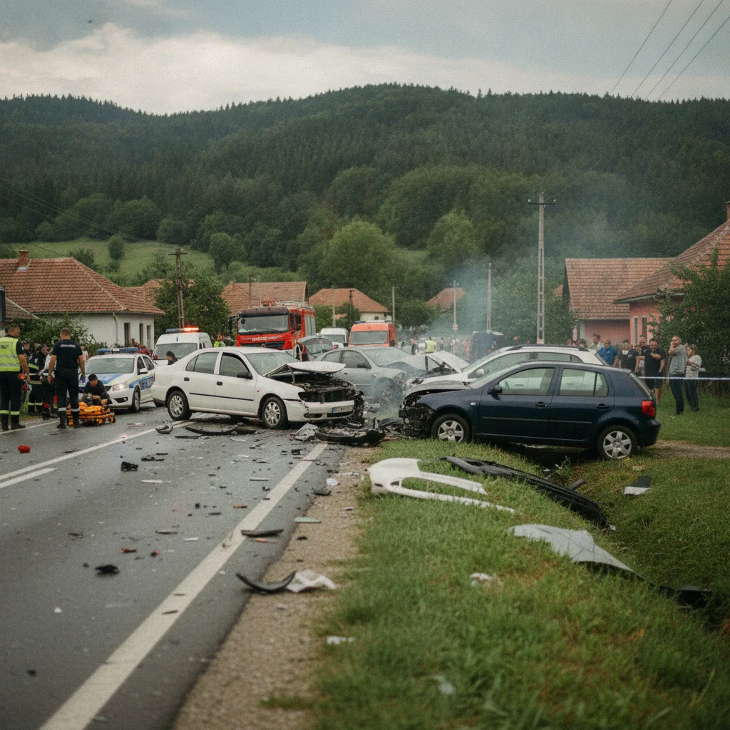 Accident cu 3 mașini la Lintea, un rănit