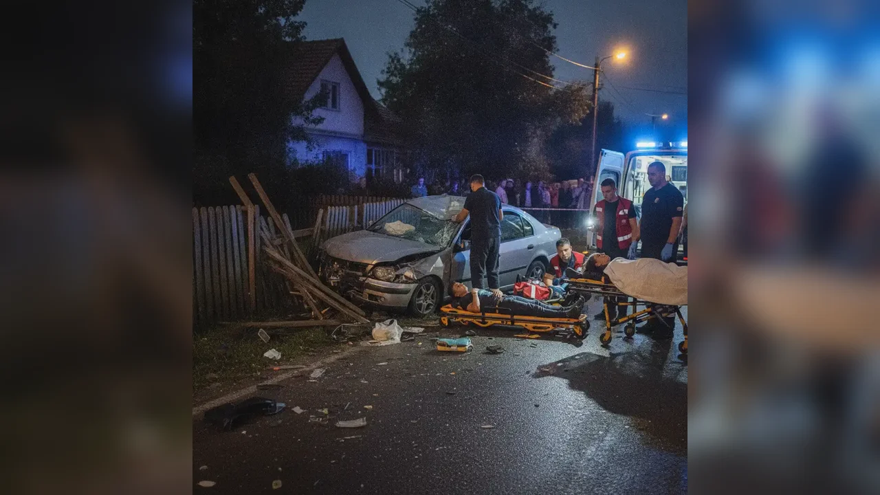 Accident grav în Gorj: Un tânăr a murit, patru răniți