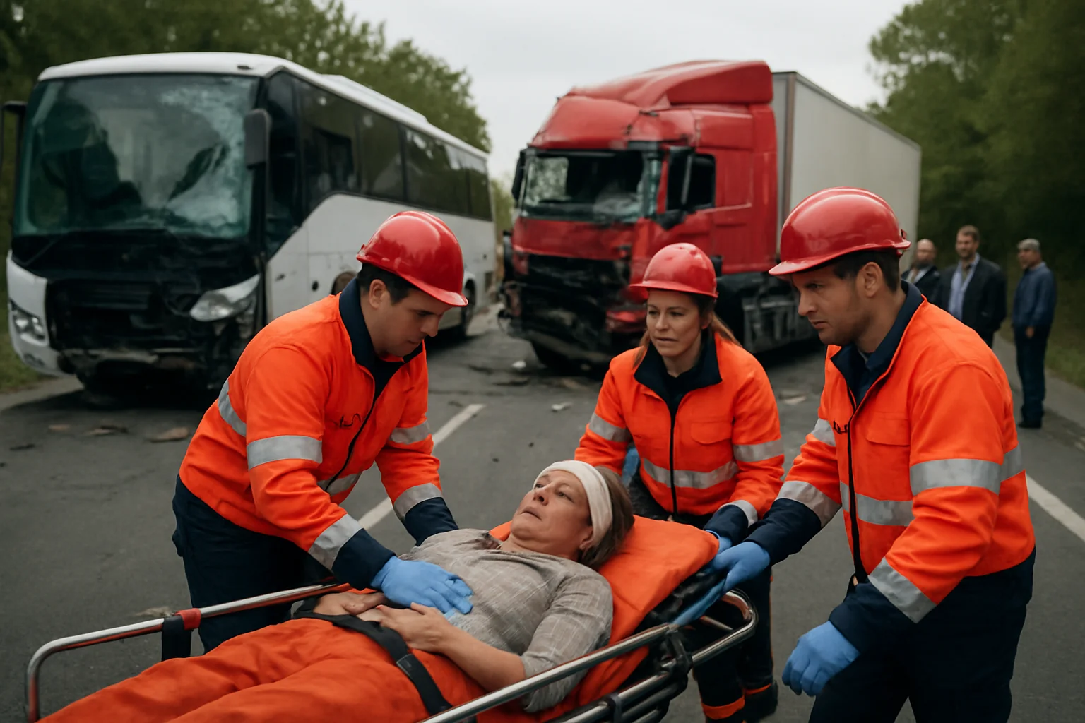 Accident grav pe DN 21: 12 răniți, Plan Roșu activat