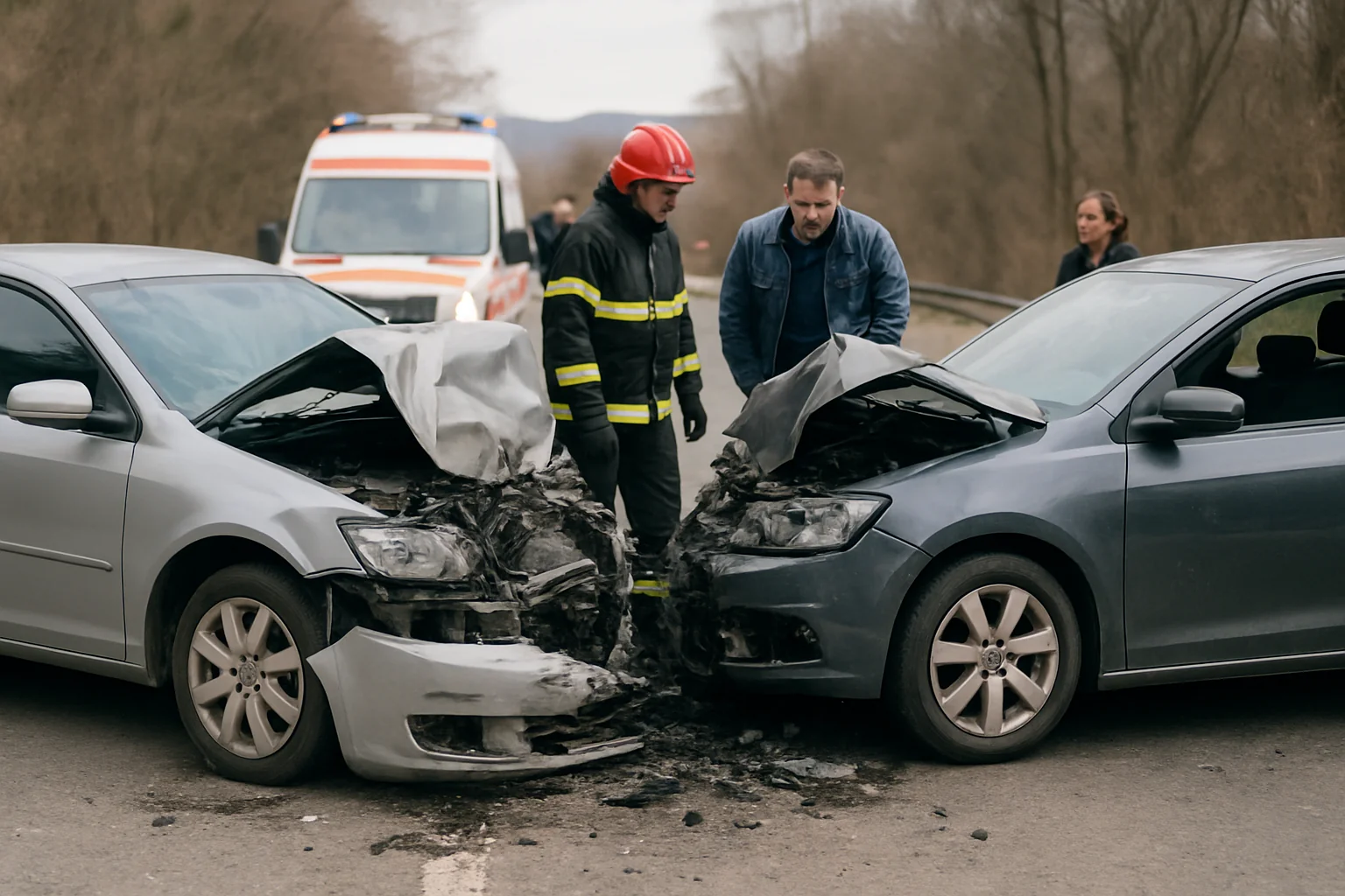 Accident grav pe DN7 Vâlcea: Patru răniți, doi minori