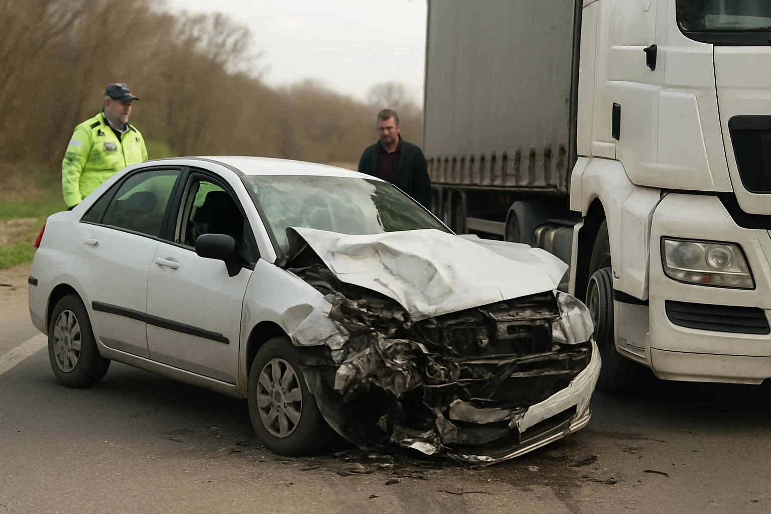 Accident pe DN 7 la Bujoreni: Două persoane rănite