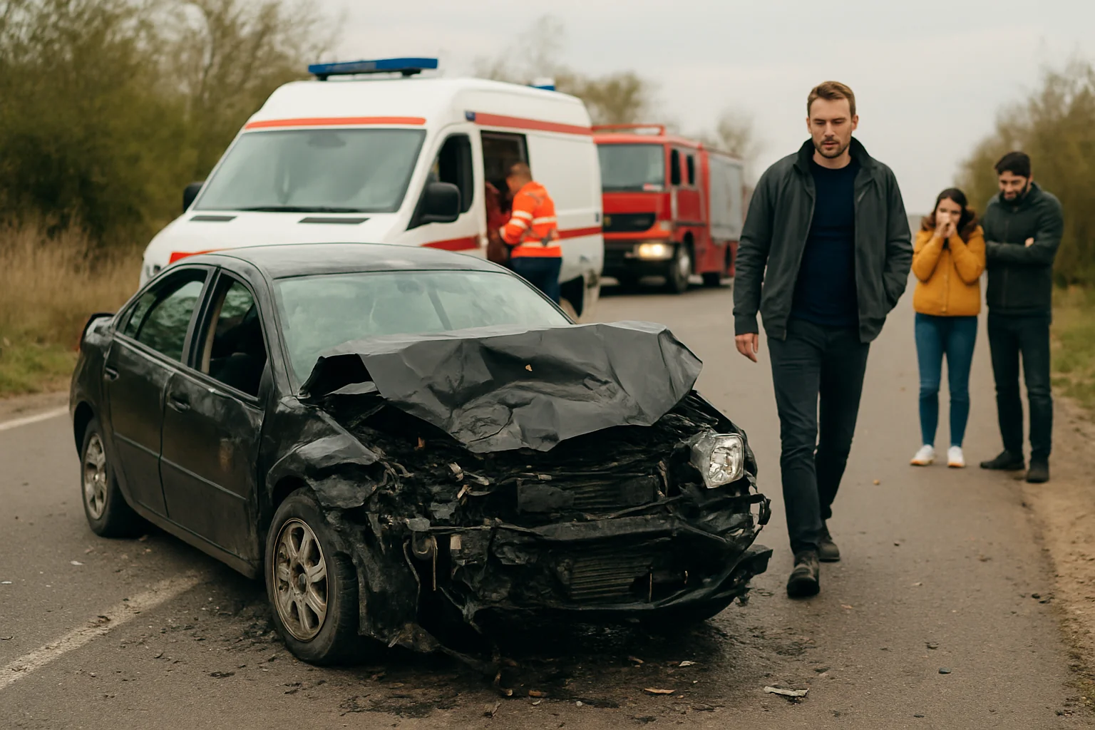 Accident rutier în Brebeni: patru victime internate la spital