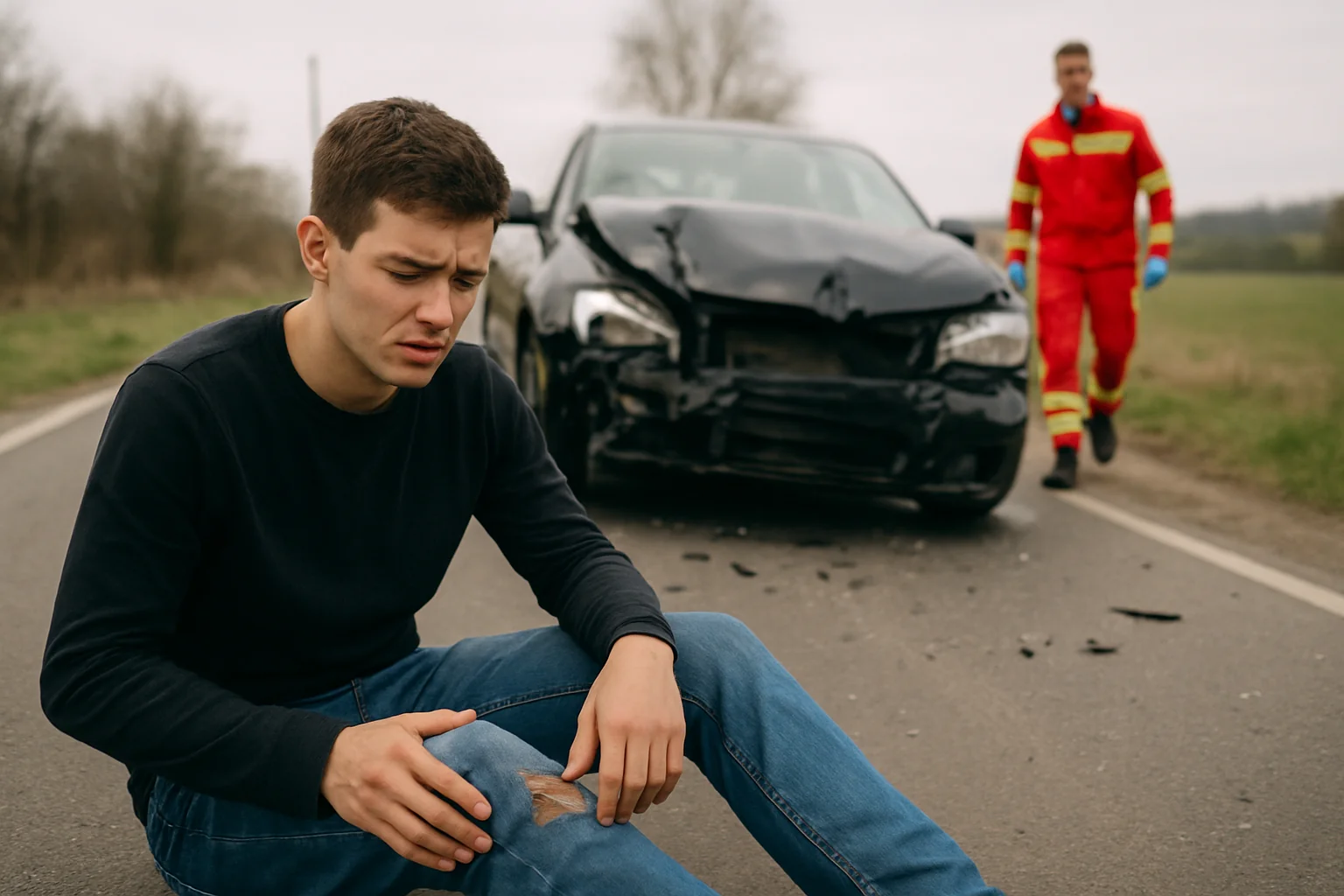 Accident rutier în Olt: Tânăr de 19 ani grav rănit