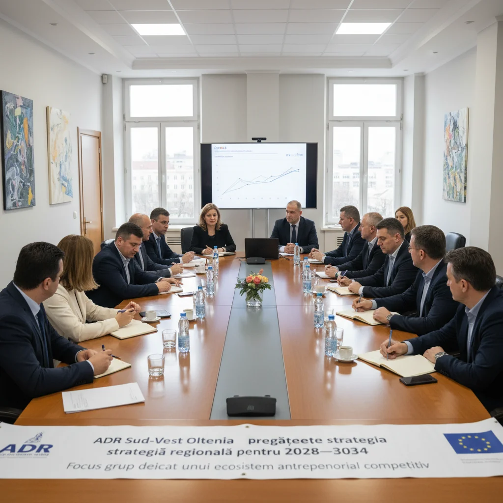 ADR Sud-Vest Oltenia dezvoltă strategia regională 2028–2034 cu un focus grup pentru un ecosistem antreprenorial competitiv