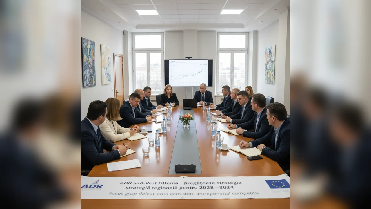 ADR Sud-Vest Oltenia dezvoltă strategia regională 2028–2034 cu un focus grup pentru un ecosistem antreprenorial competitiv