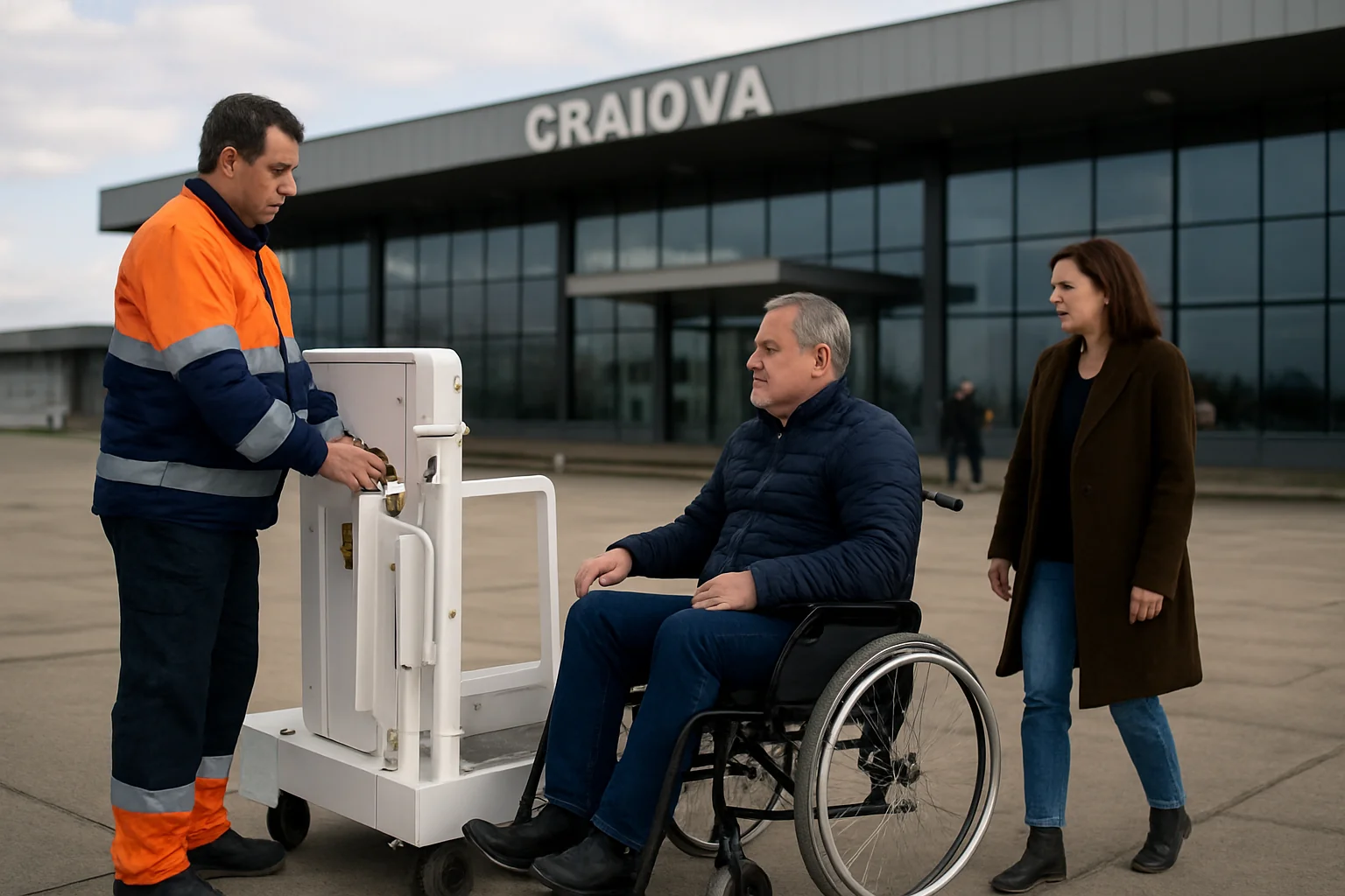 Aeroportul Craiova cumpără ambulift nou pentru pasageri