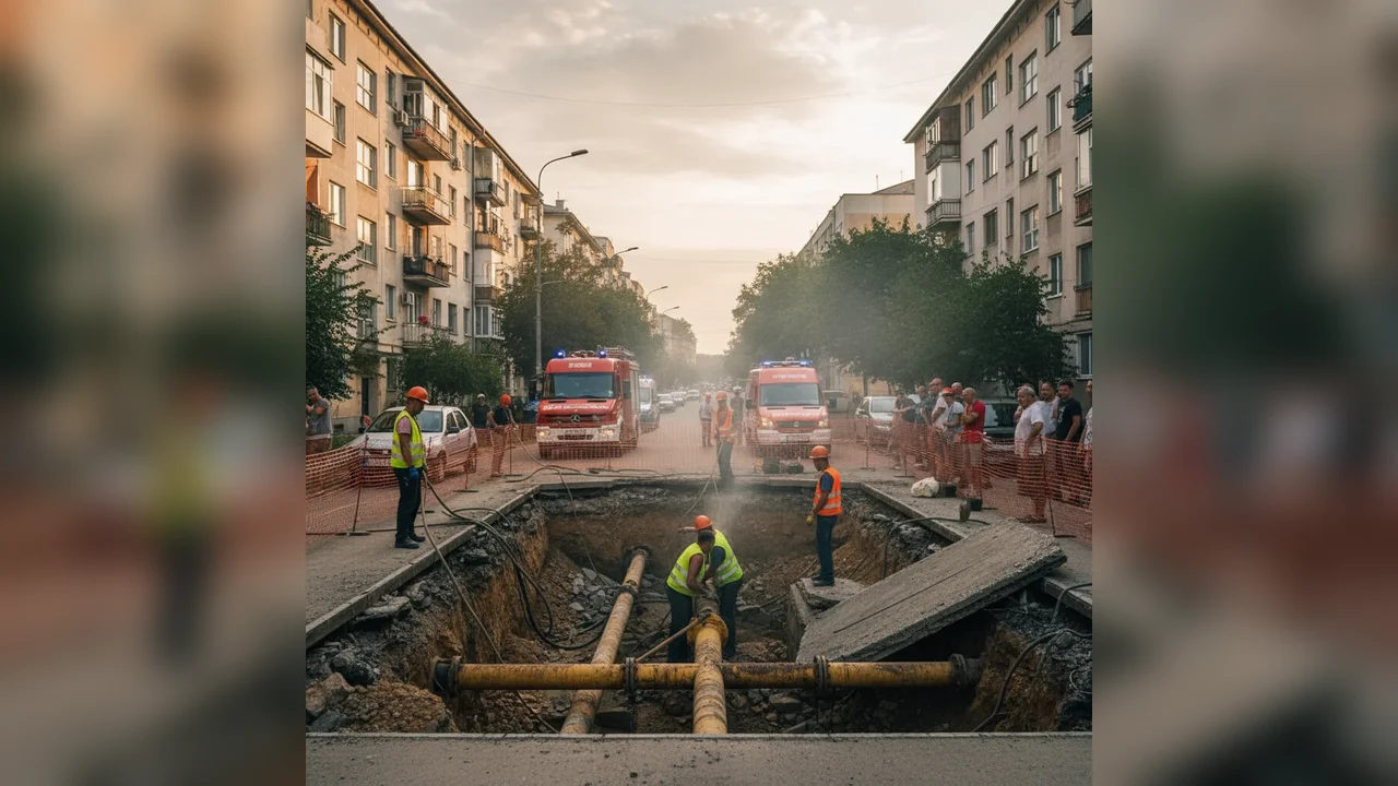 Avarie la rețeaua de gaze în cartierul Brazda lui Novac din Craiova lasă blocuri cu probleme la încălzire