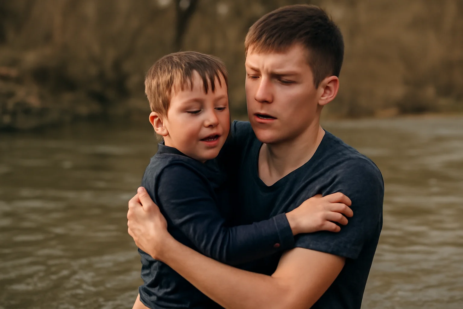 băiețel de 4 ani își pierde viața într-un râu, iar un copil de 5 ani este scos la timp de un adolescent curajos