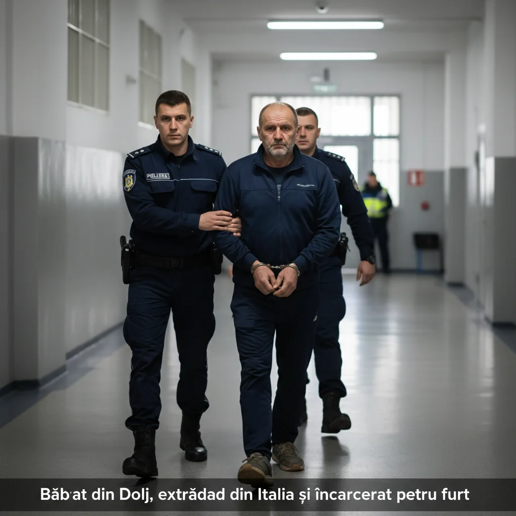 Bărbat din Dolj, urmărit pentru furt, adus în Craiova după extrădarea din Italia
