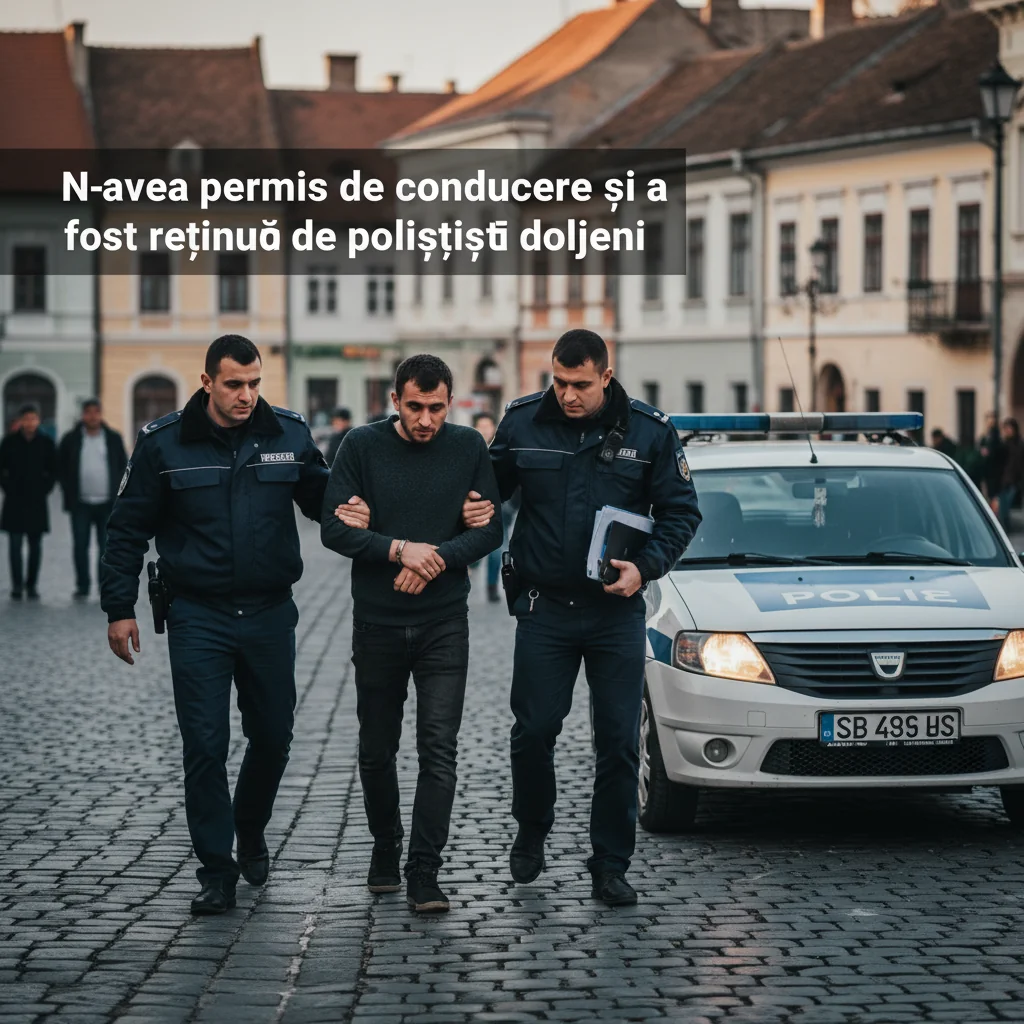 Bărbat reținut la Craiova după ce a fost prins conducând fără permis