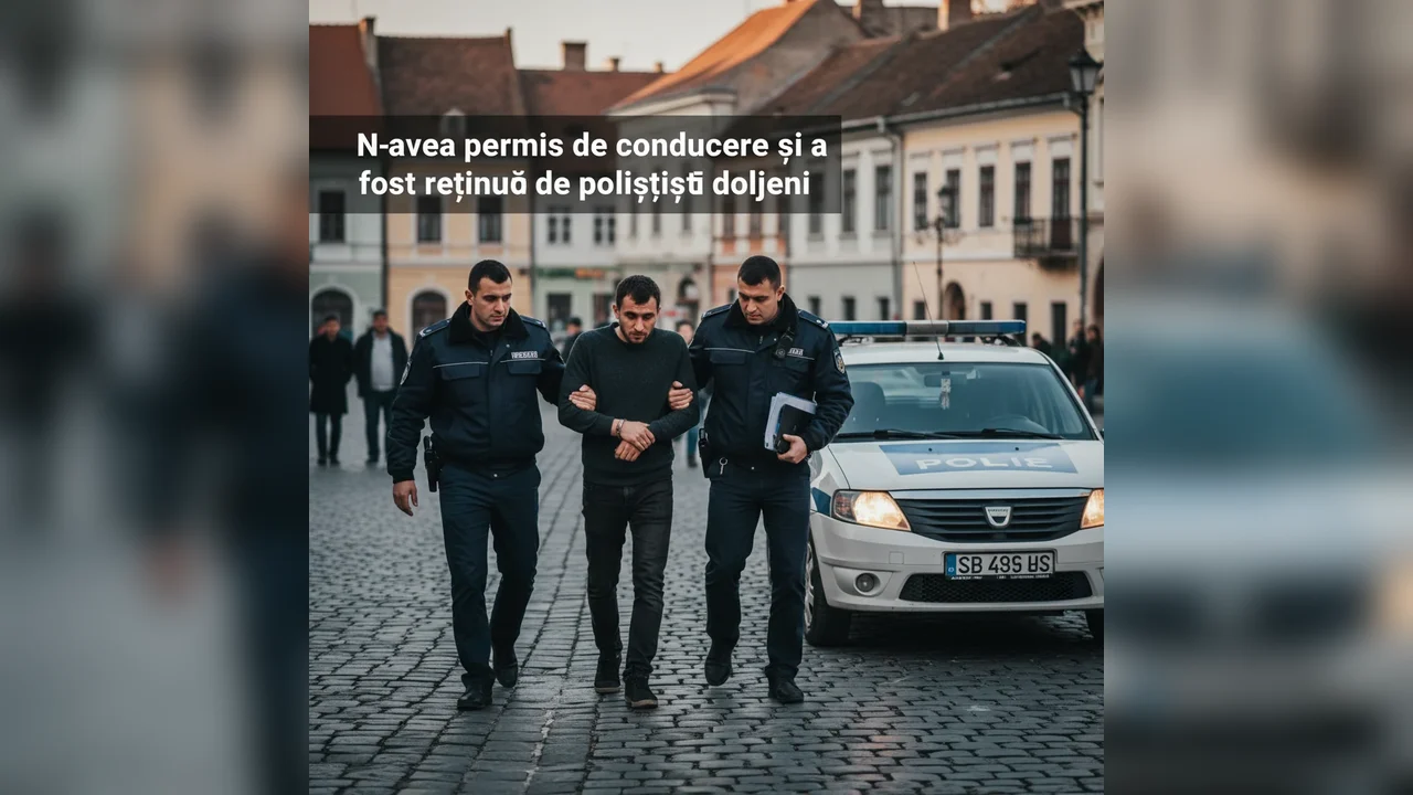 Bărbat reținut la Craiova după ce a fost prins conducând fără permis