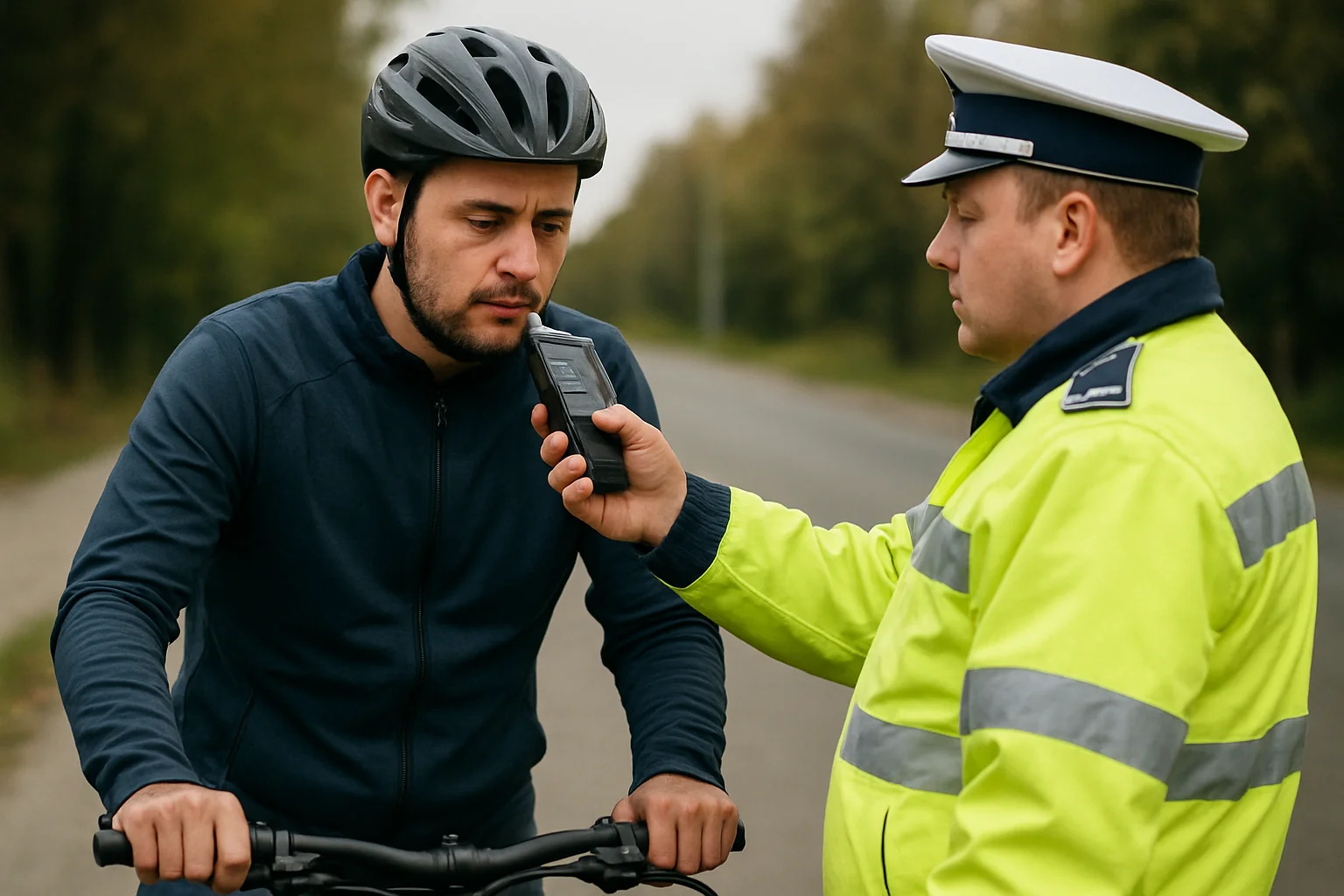 Biciclist amendat pentru alcool la Strehaia