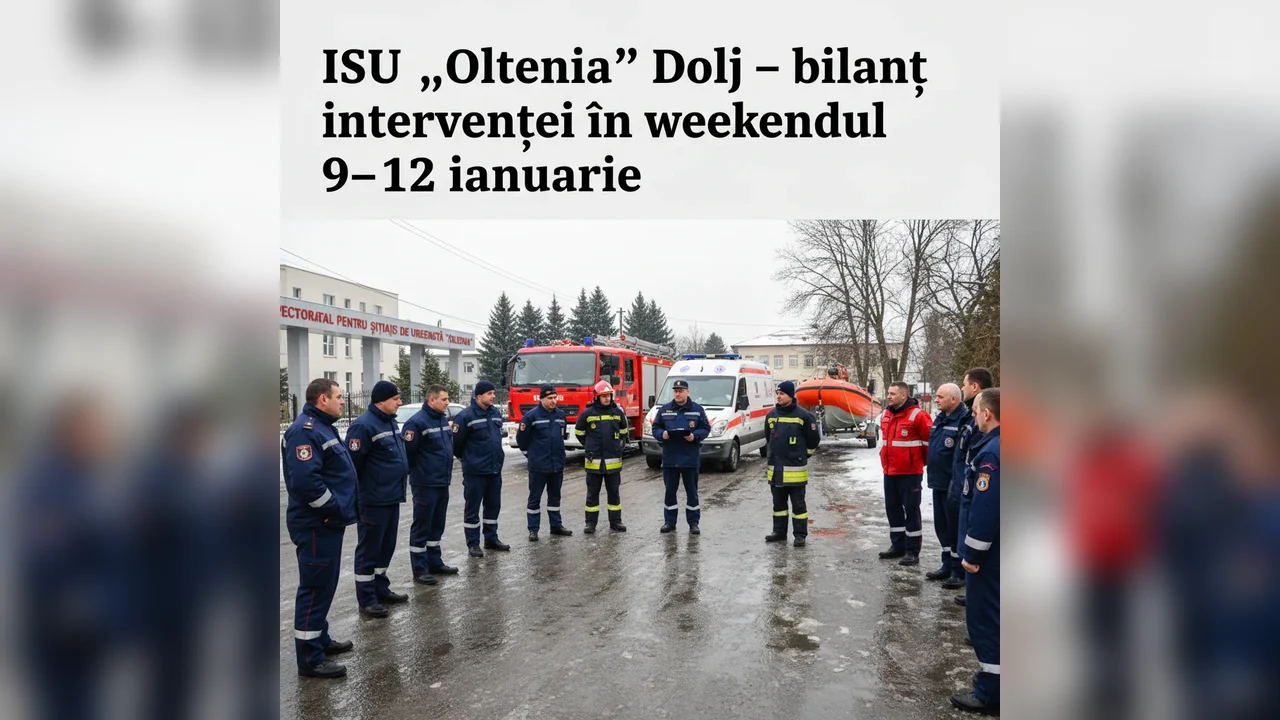 Bilanț de weekend al ISU „Oltenia” Dolj: peste 100 de intervenții în Craiova și județ