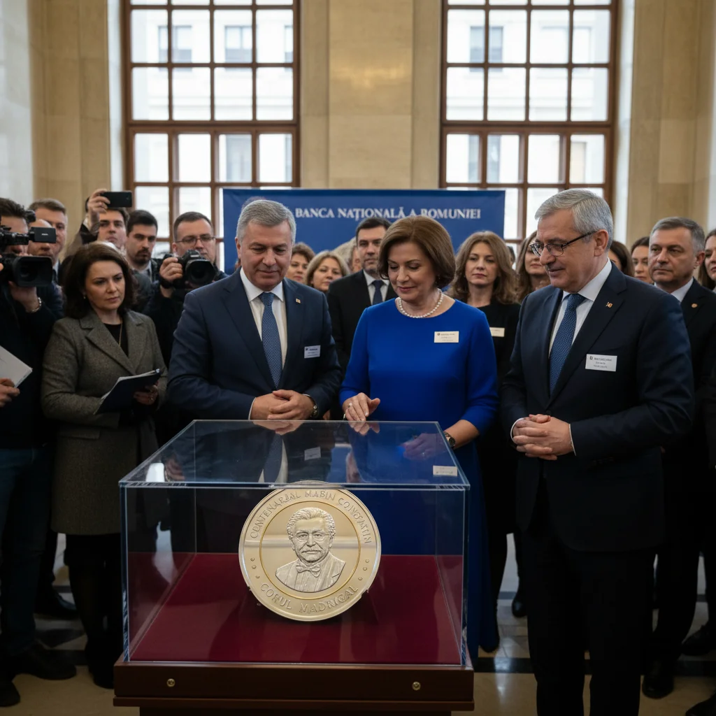 BNR emite o monedă numismatică specială dedicată Centenarului Marin Constantin, fondatorul Corului Madrigal