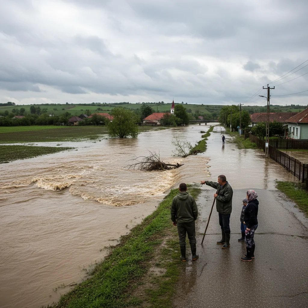 Cod portocaliu de inundații pe râuri din Dolj: avertizare hidrologică pentru zona Craiova