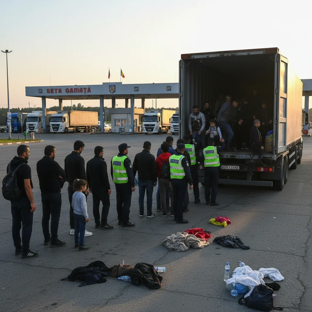Craiova: 26 de migranți depistați ascunși într-un camion în zona Calafat–Vidin