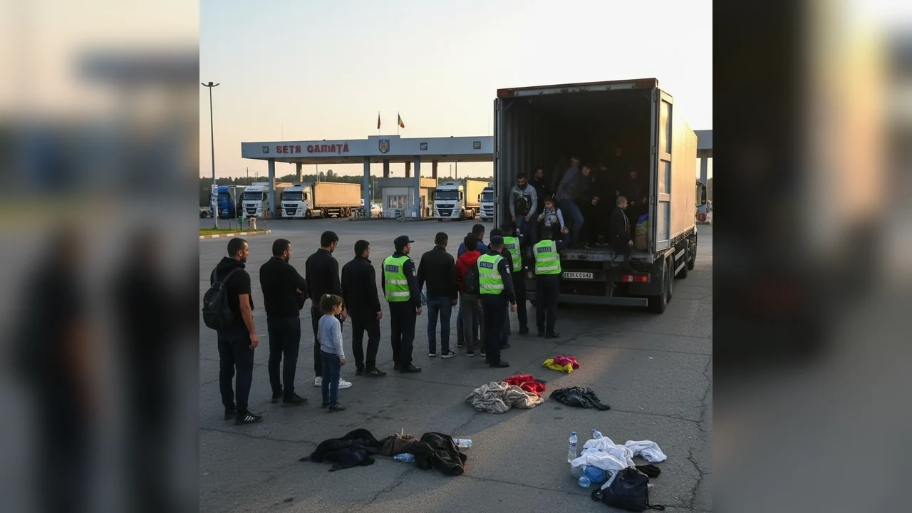 Craiova: 26 de migranți depistați ascunși într-un camion în zona Calafat–Vidin
