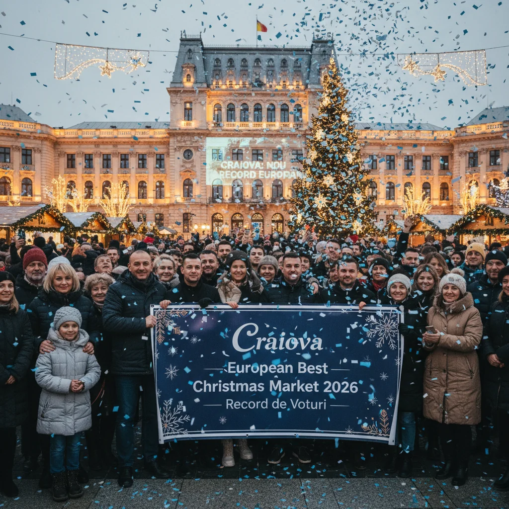 Craiova doboară recordul european și câștigă European Best Christmas Market 2026 cu cele mai multe voturi din istorie