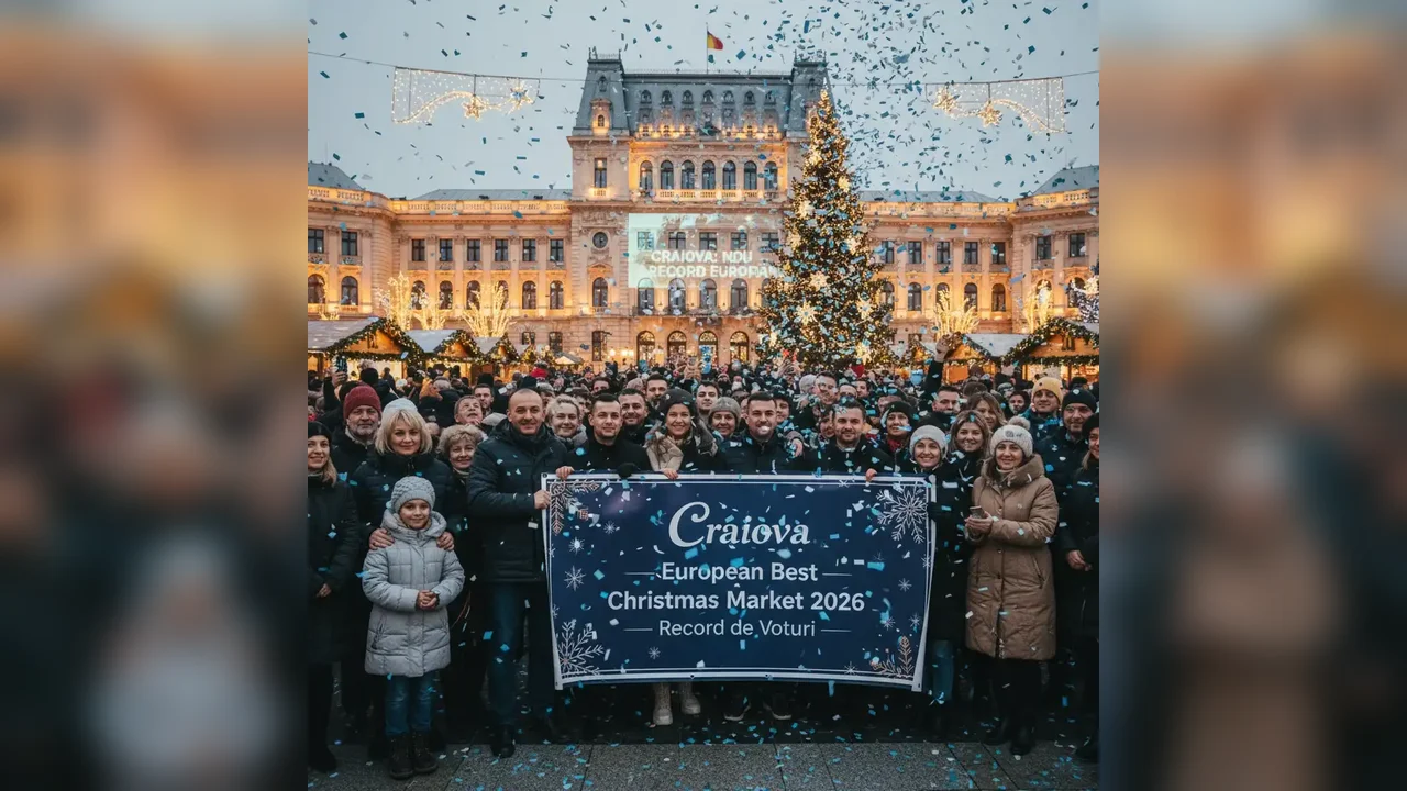 Craiova doboară recordul european și câștigă European Best Christmas Market 2026 cu cele mai multe voturi din istorie