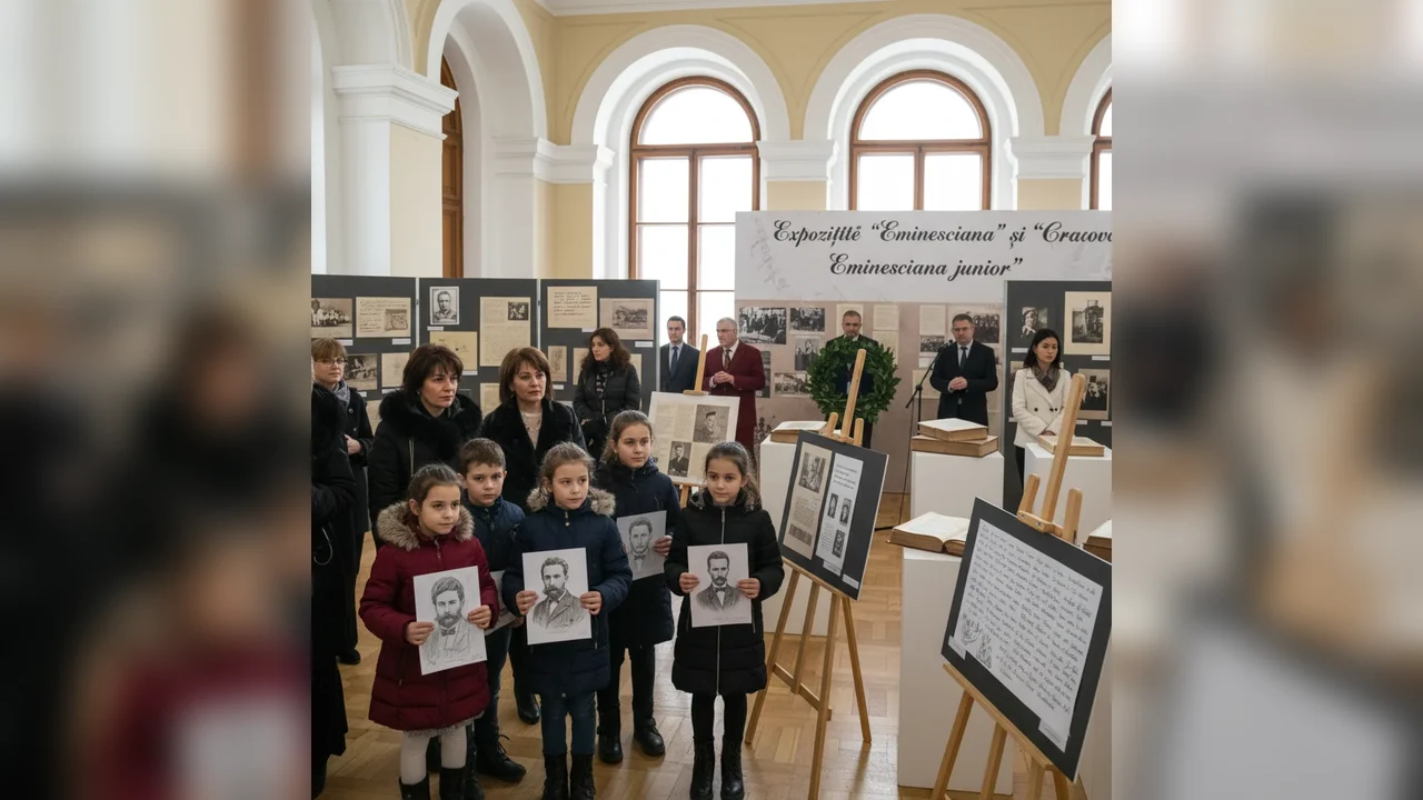 Craiova marchează Ziua Culturii Naționale prin expozițiile „Eminesciana” și „Eminesciana junior”