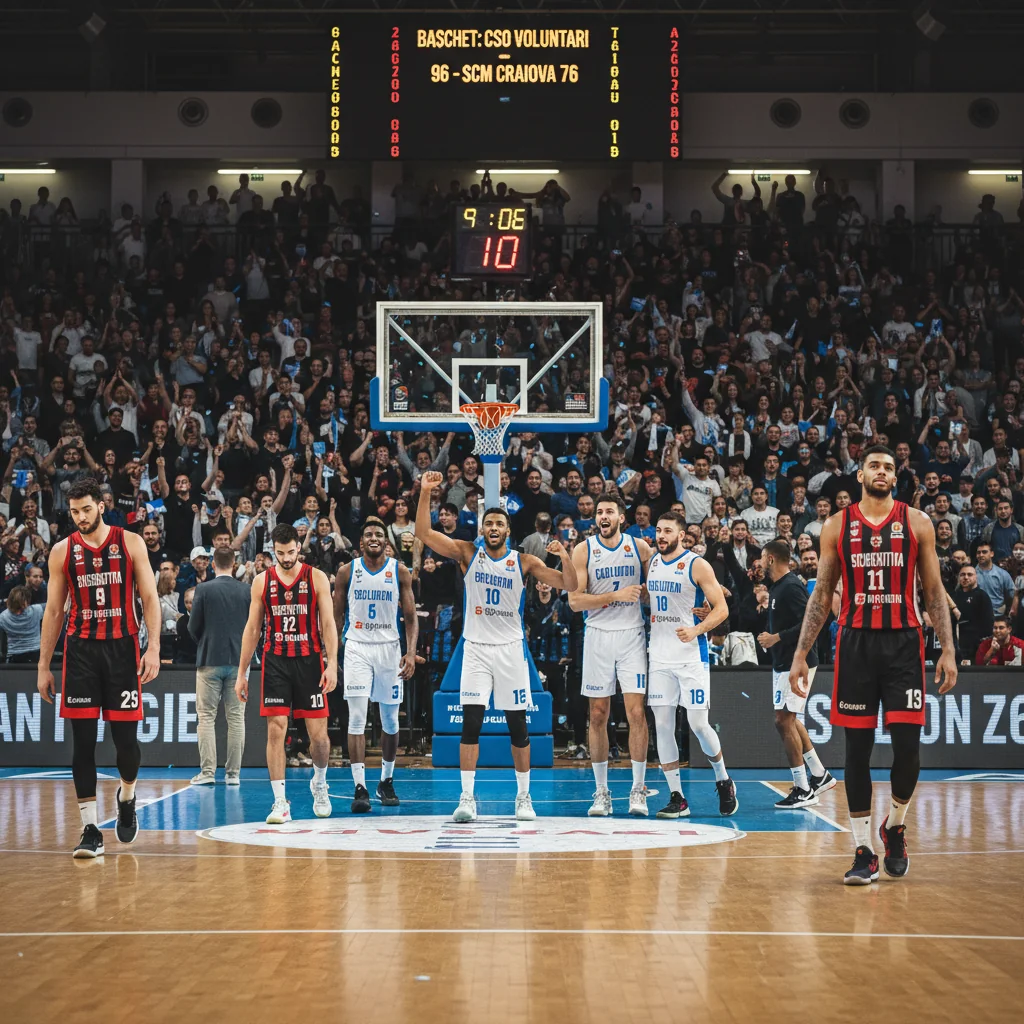 CSO Voluntari învinge clar SCM Universitatea Craiova cu scorul de 96-76, dominând meciul complet