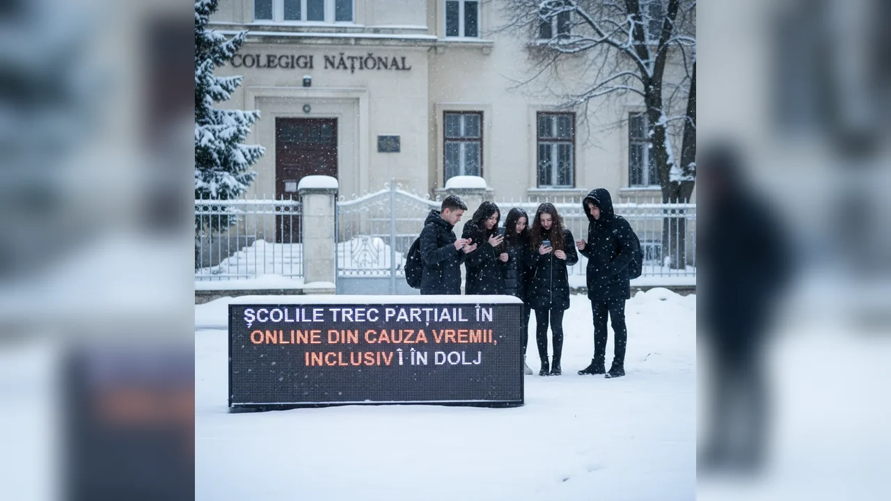 Cursuri parțial online în Craiova și județul Dolj din cauza vremii severe