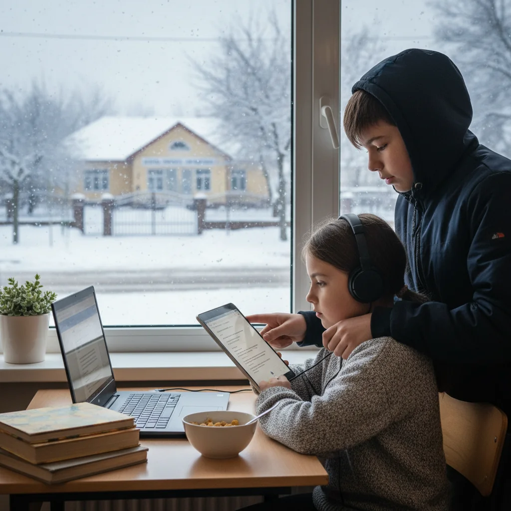 Cursurile trec temporar în online la Craiova din cauza vremii nefavorabile