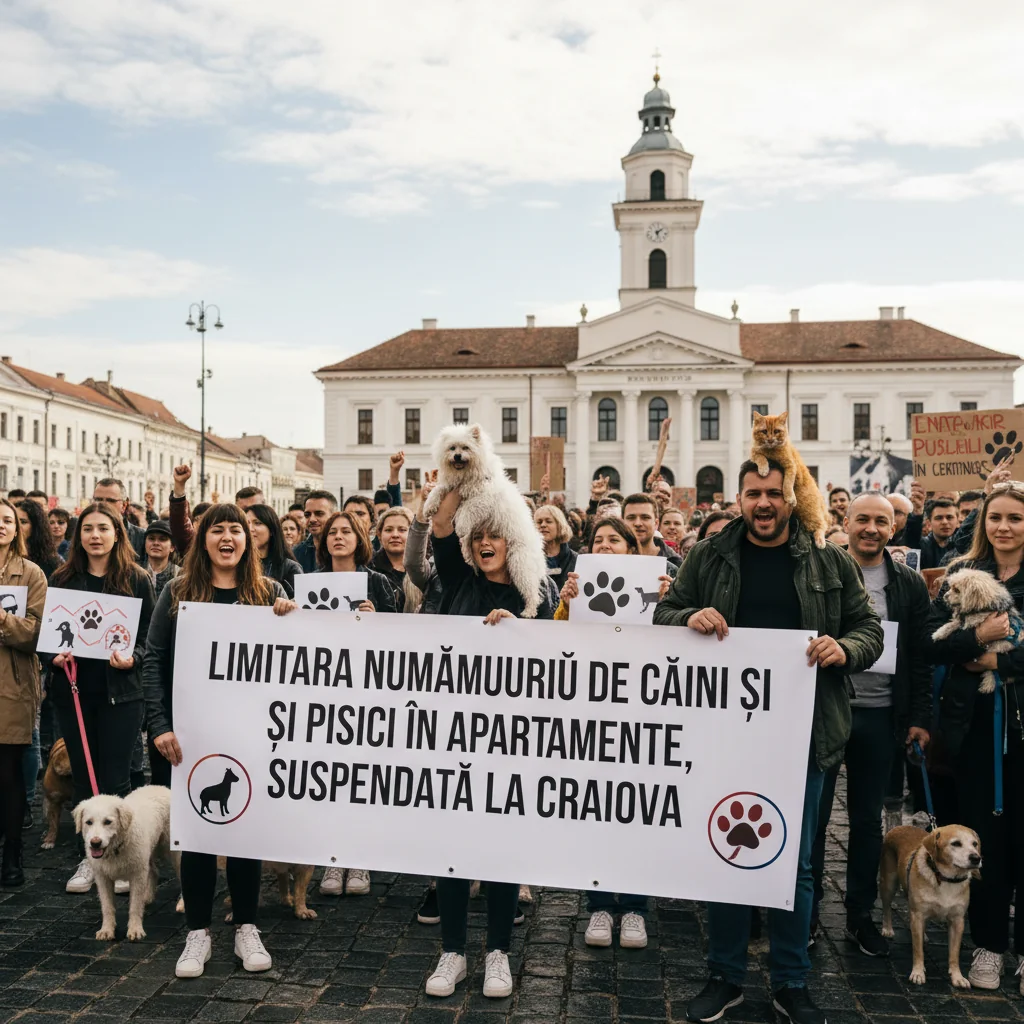 Decizie a Tribunalului Dolj: suspendată limitarea numărului de câini și pisici în apartamente la Craiova