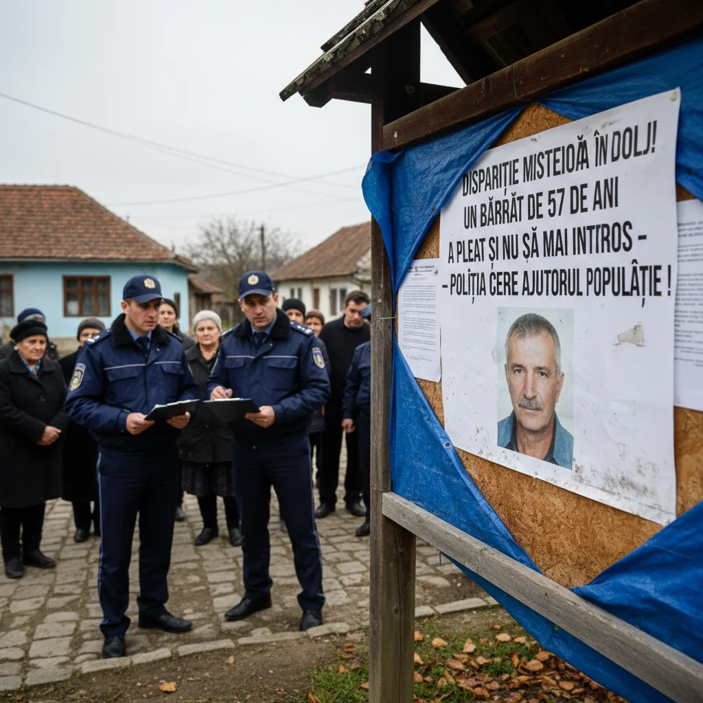 Dispărut în Dolj! Bărbat de 57 de ani dat dispărut – Poliția solicită sprijinul comunității