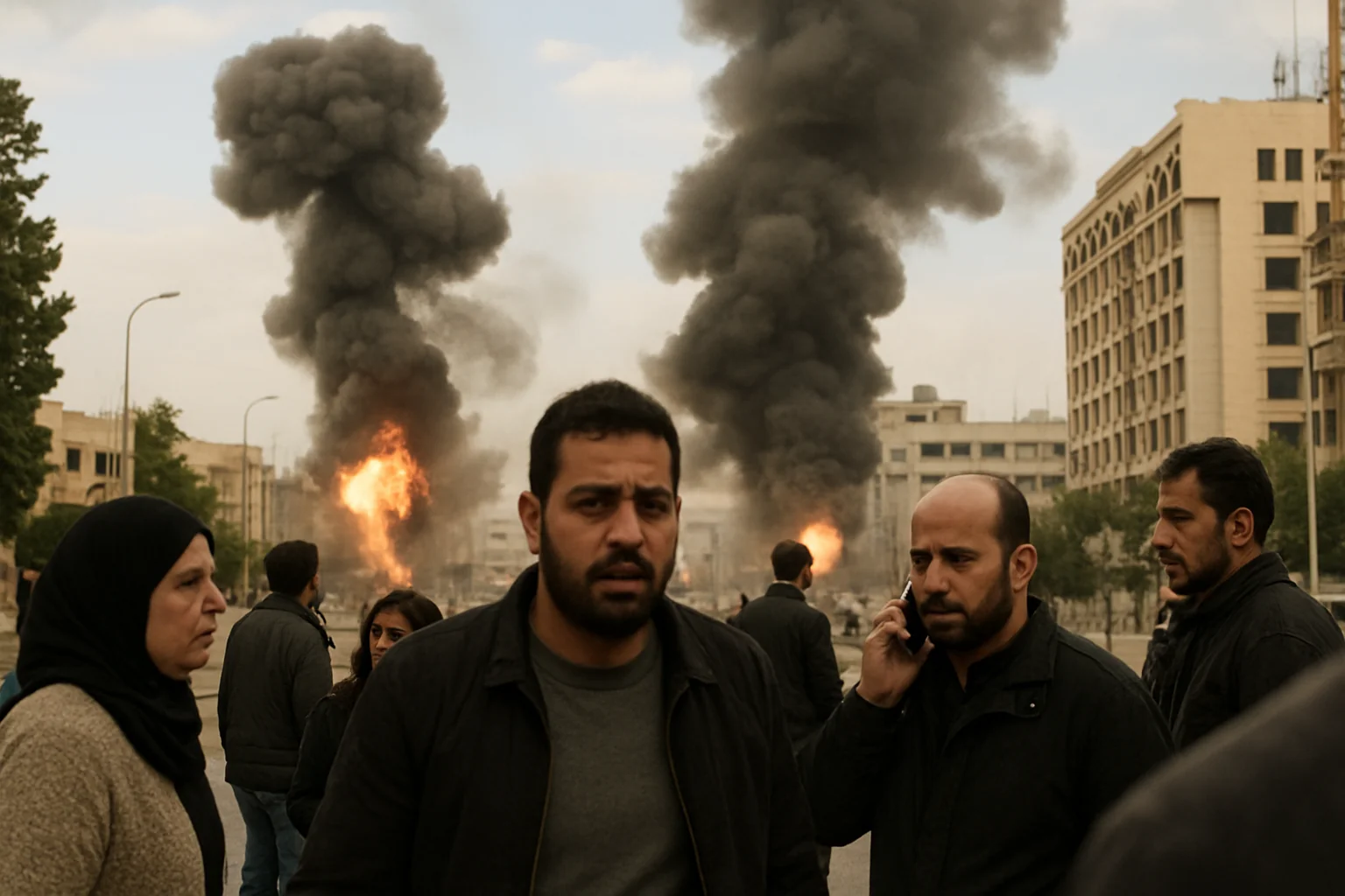 Explozii în Damasc, Macron nevătămat în vizita din Siria