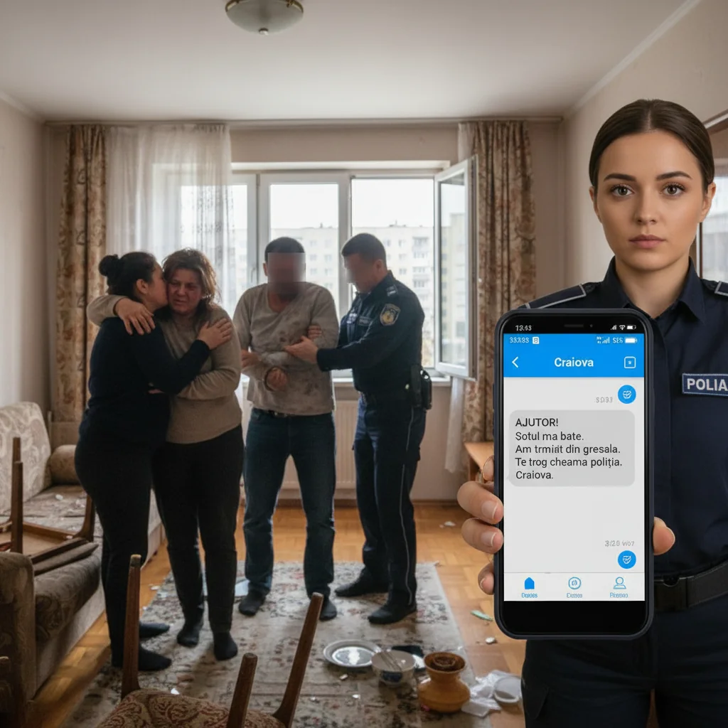 Femeie din Craiova, agresată de soț, salvată după un mesaj trimis online unui necunoscut