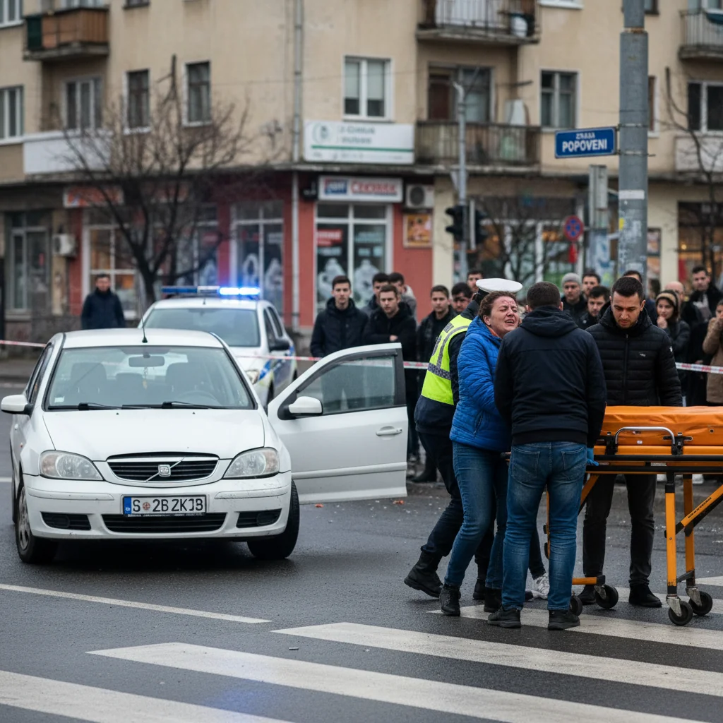 Femeie rănită pe trecerea de pietoni din Craiova, accident pe strada Popoveni