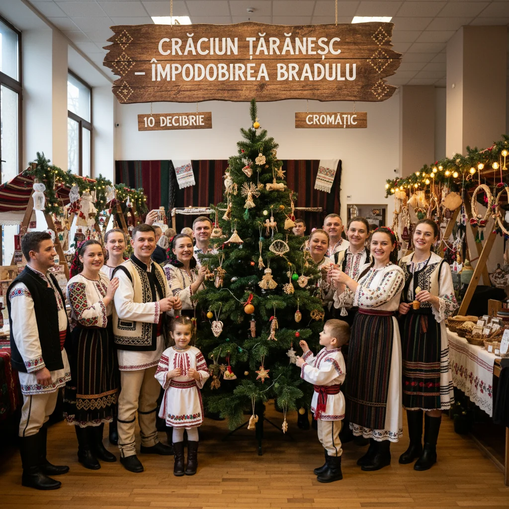 Festivalul Crăciun Țărănesc – Împodobirea Bradului se desfășoară la Galeriile Cromatic din Craiova pe 10 decembrie