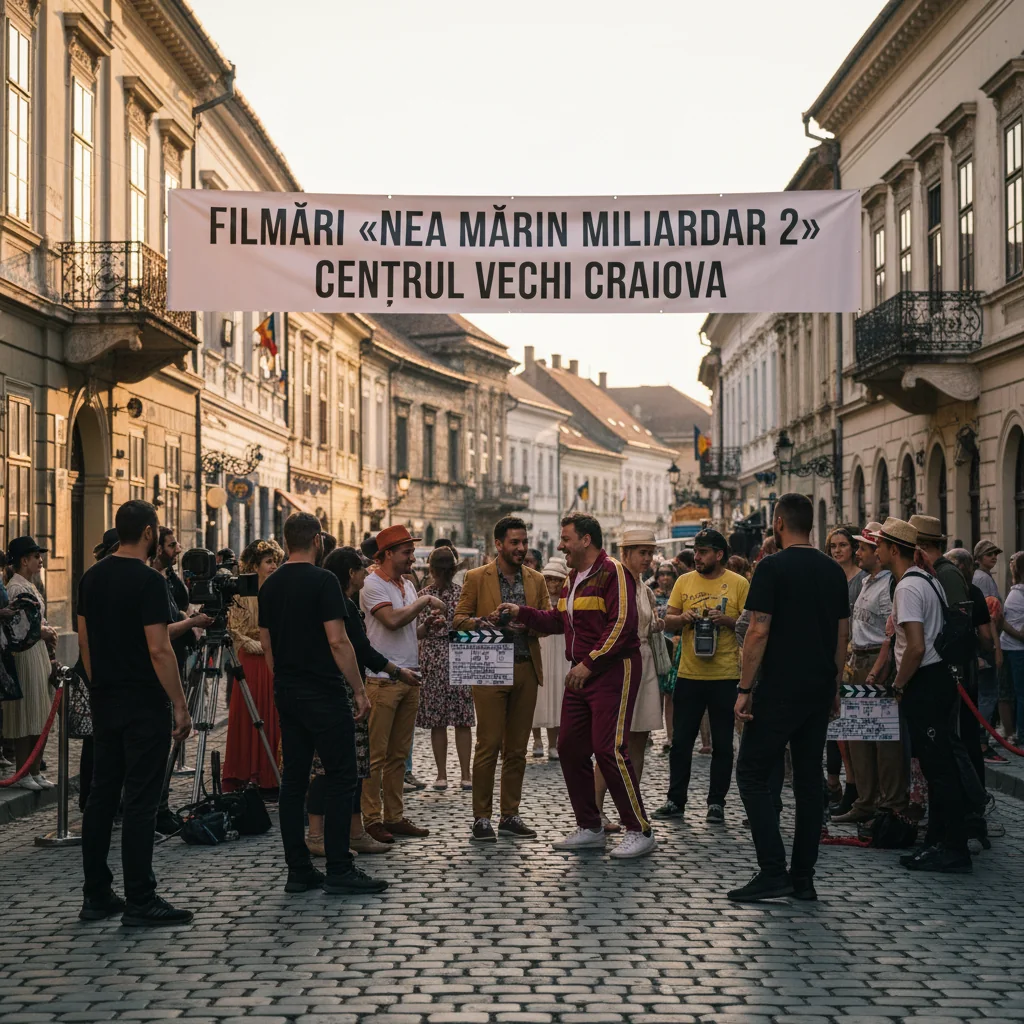 Filmările pentru „Nea Mărin Miliardar 2” animă centrul vechi al municipiului Craiova
