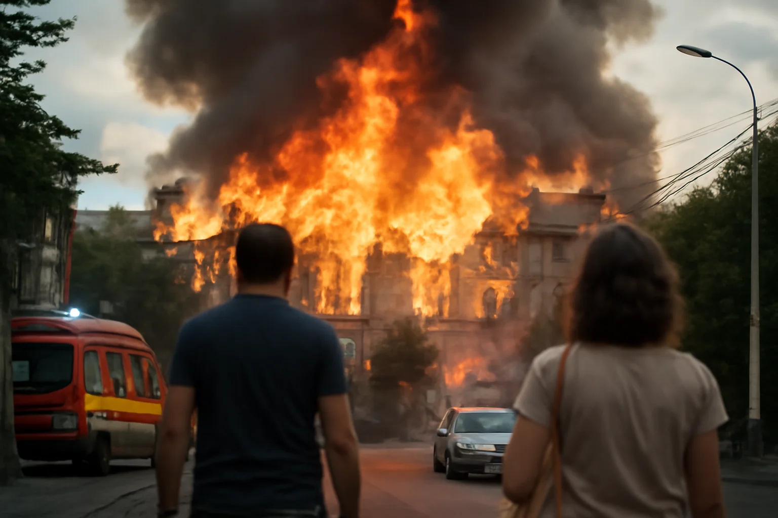Incendiu devastator în București cu RO-ALERT activat