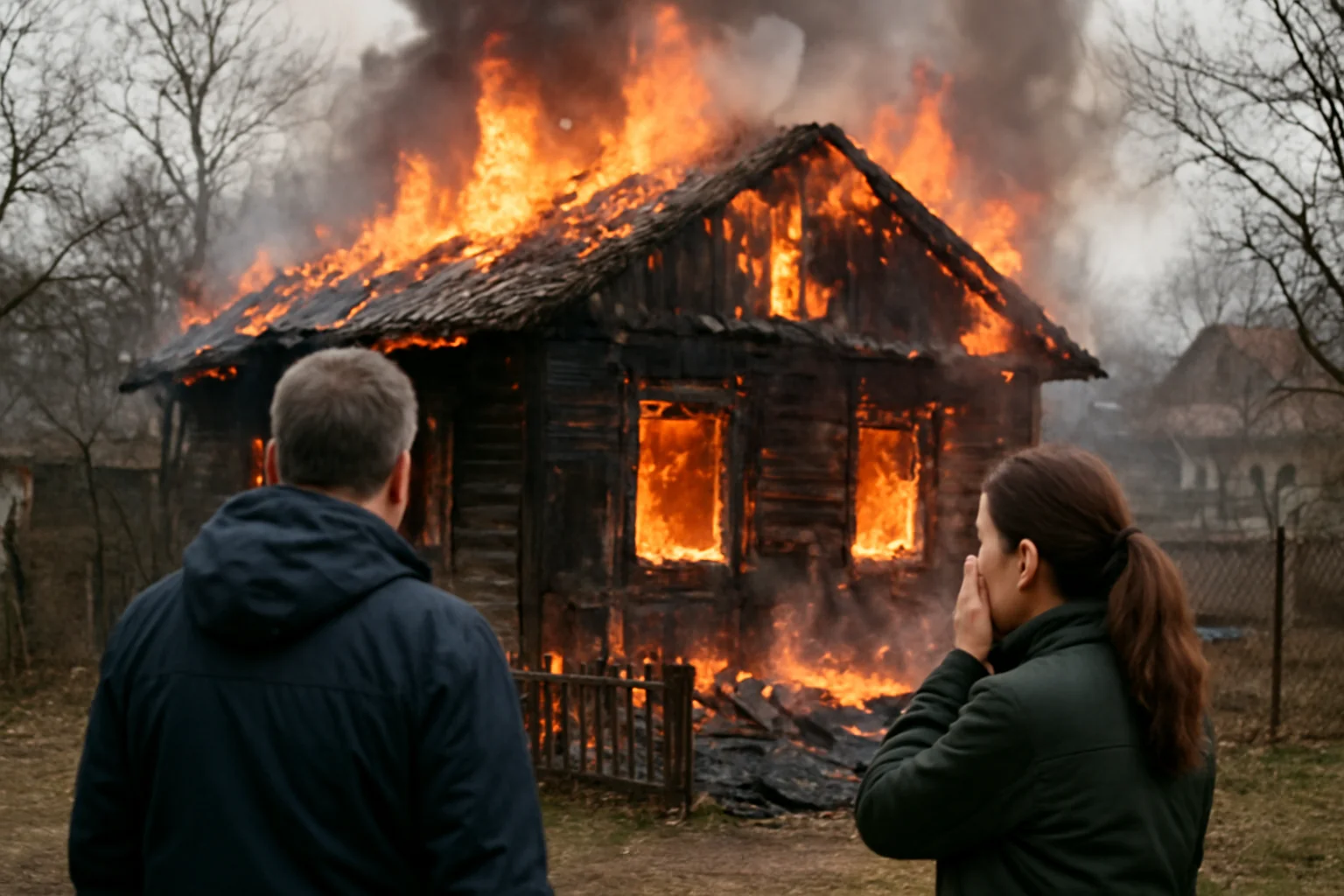 Incendiu la o casă din lemn în Râmnicu Vâlcea