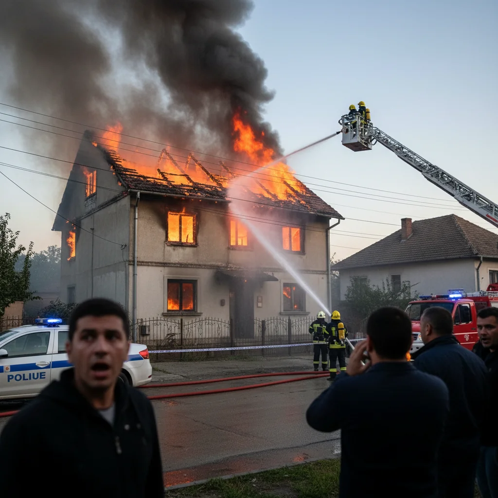 Incendiu la o locuință din Craiova, intervenție rapidă a pompierilor