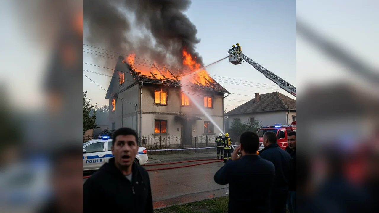 Incendiu la o locuință din Craiova, intervenție rapidă a pompierilor