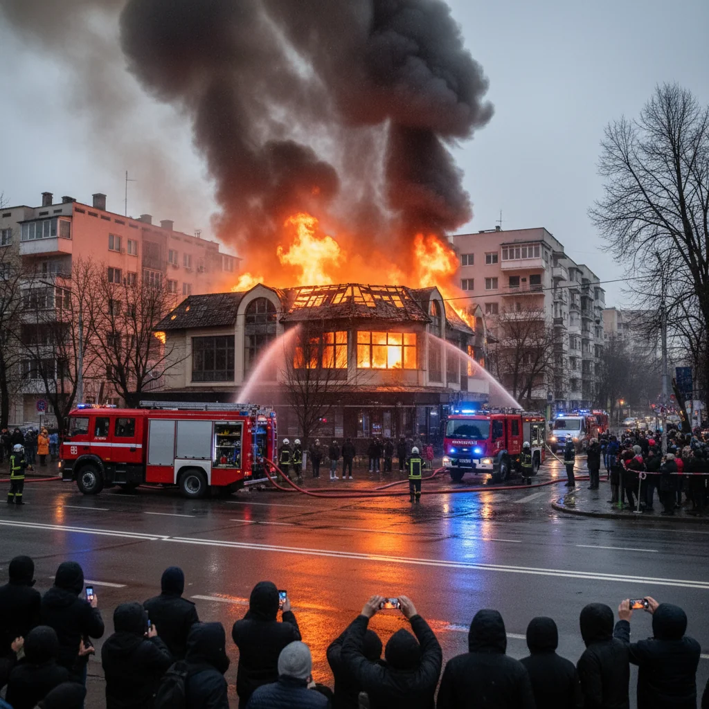 Incendiu la un restaurant din cartierul Rovine, Craiova: intervenție extinsă a pompierilor