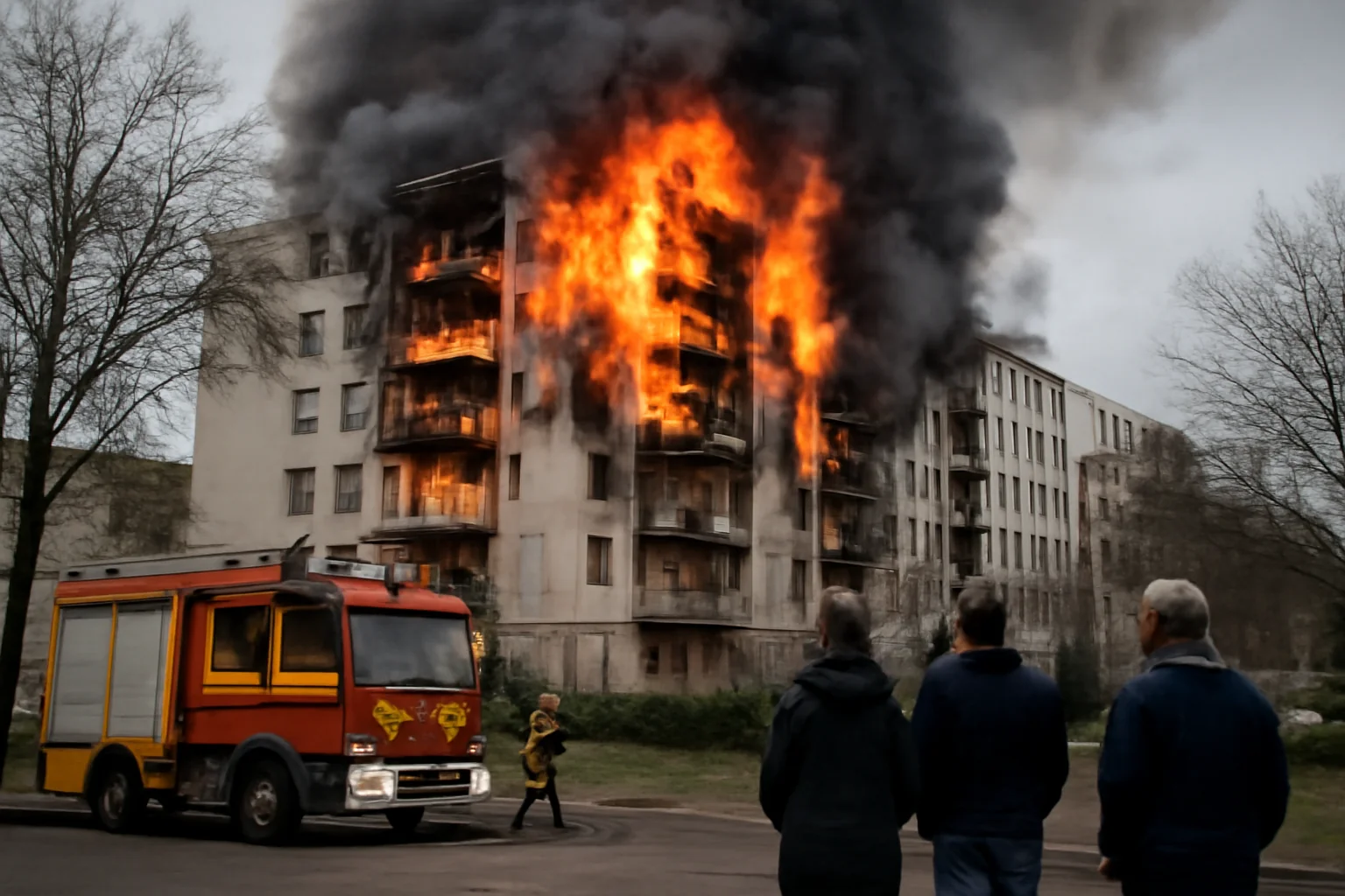 Incendiu tragic în bloc din Lyon, trei morți și crimă suspectată