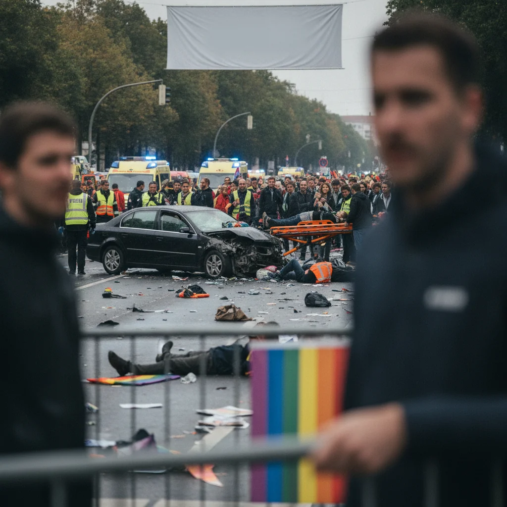 Incident tragic la Berlin: Un mort și 16 răniți la paradă