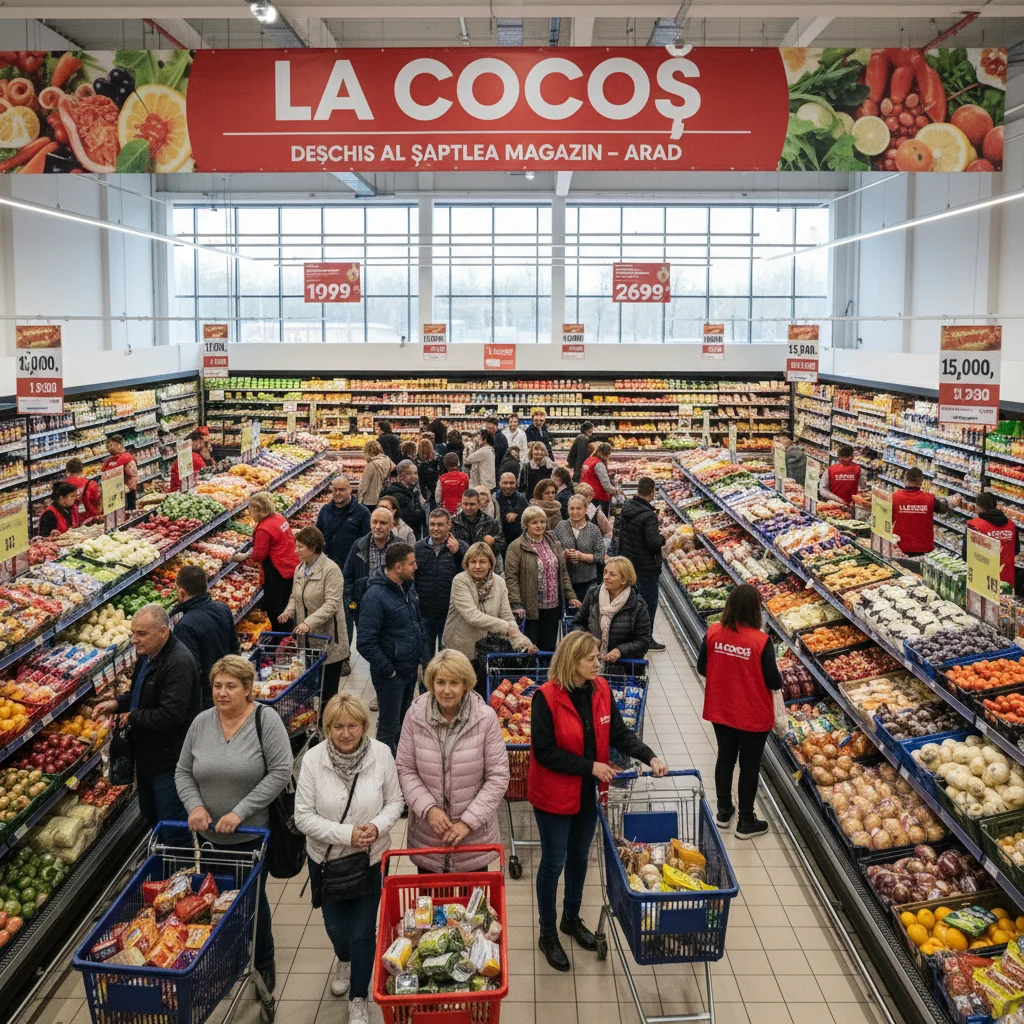 La Cocoș deschide al șaptelea magazin la Arad cu vânzări-record și 15.000 de clienți în prima zi