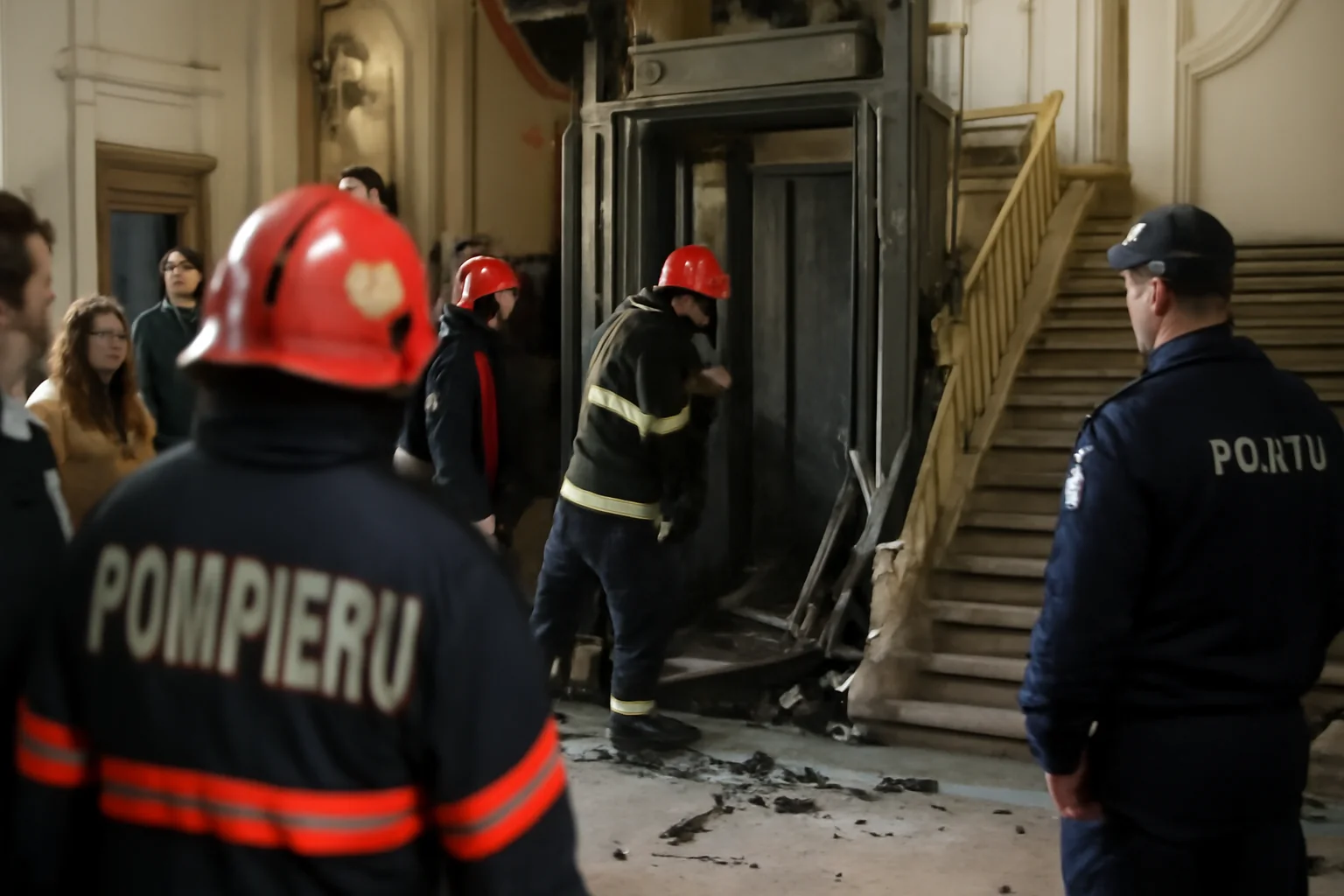 Lift prăbușit în Palatul CFR, cinci oameni necesită ajutor medical
