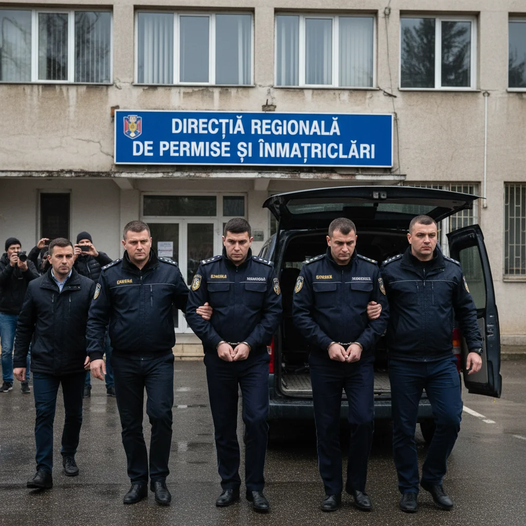 Patru polițiști de la Serviciul Permise și Înmatriculări Dolj, reținuți pentru corupție și mită