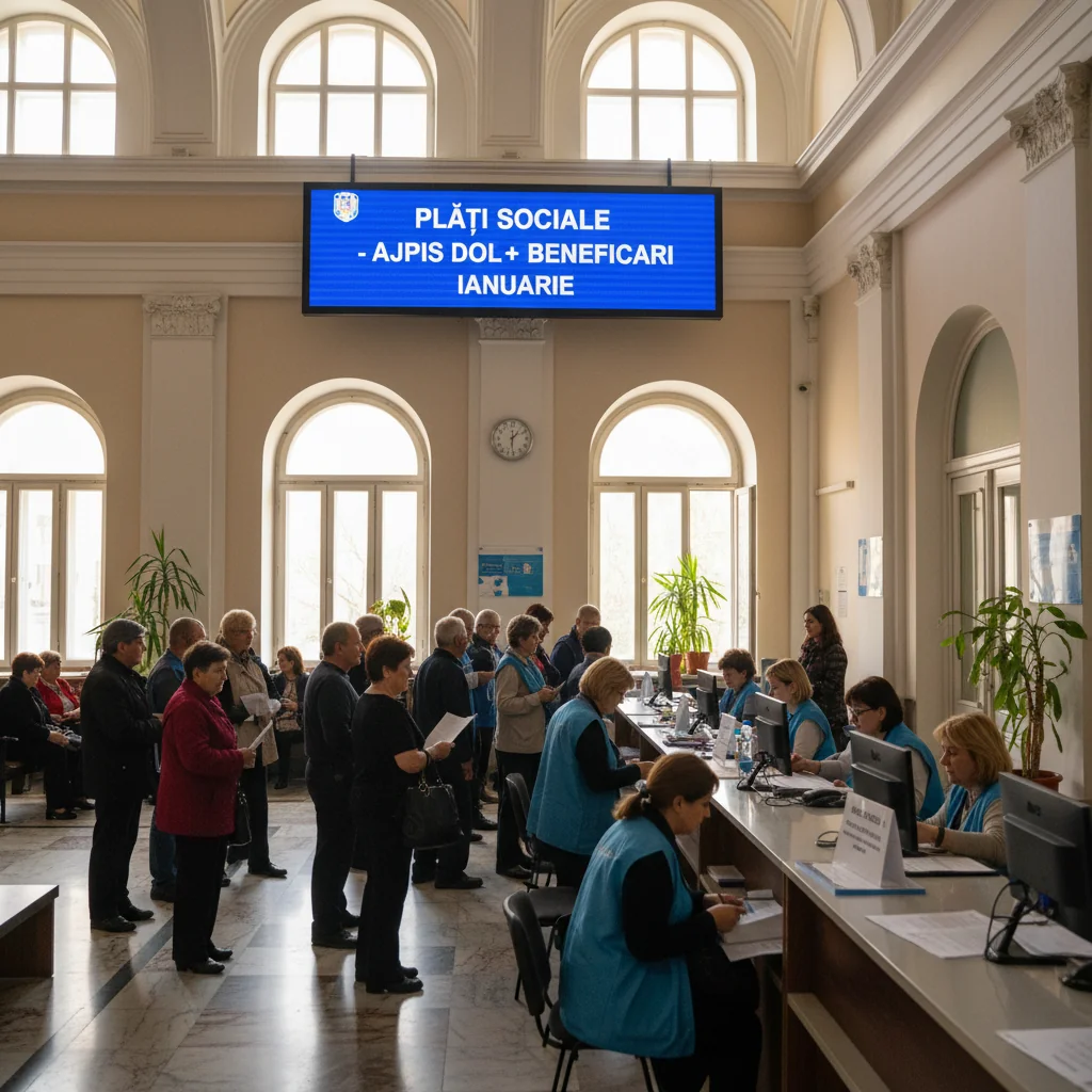 Plăți sociale de peste 48,5 milioane lei pentru beneficiari din Craiova și județul Dolj, anunțate pentru ianuarie