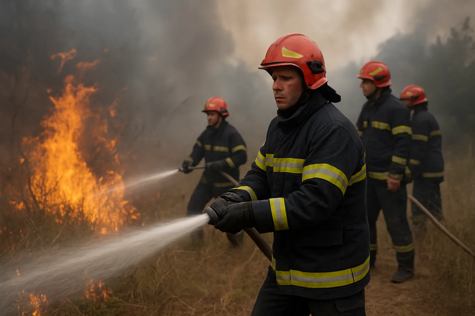 Pompierii români, în prima linie contra incendiilor din Pirinei: Misiune de protejare a gospodăriilor și a unui parc fotovoltaic
