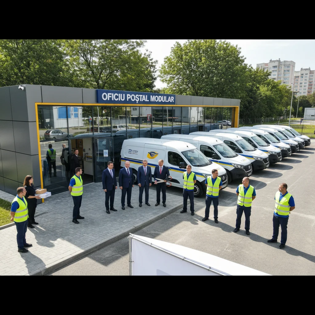 Poșta Română lansează primul oficiu poștal modular și modernizează complet flota operațională