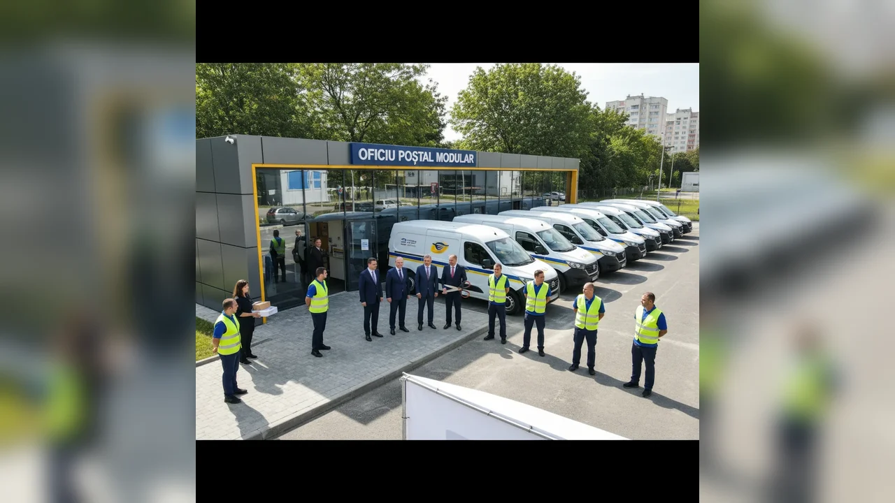 Poșta Română lansează primul oficiu poștal modular și modernizează complet flota operațională