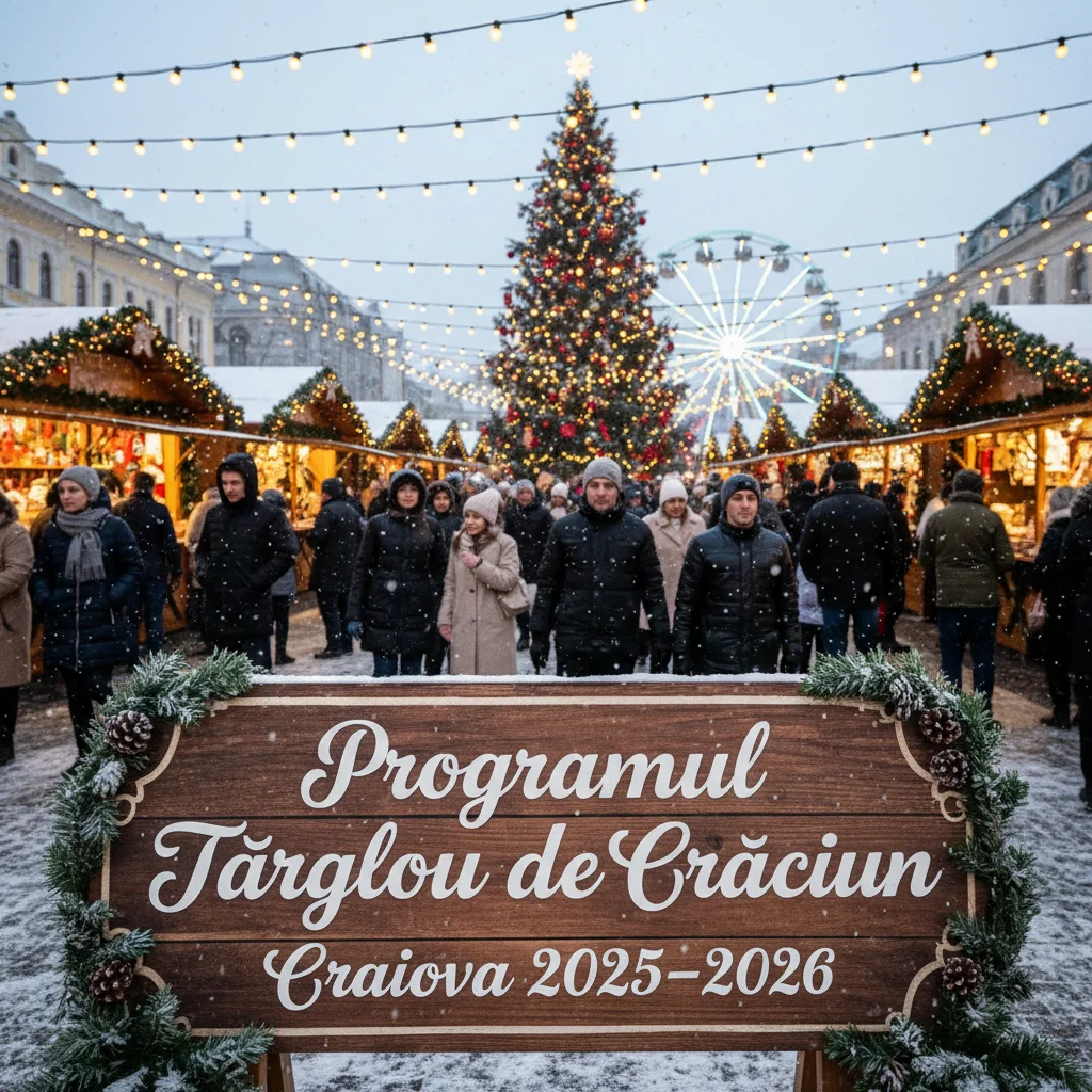 Programul Târgului de Crăciun Craiova 2025–2026: perioadă extinsă pentru ediția „Spărgătorul de nuci”
