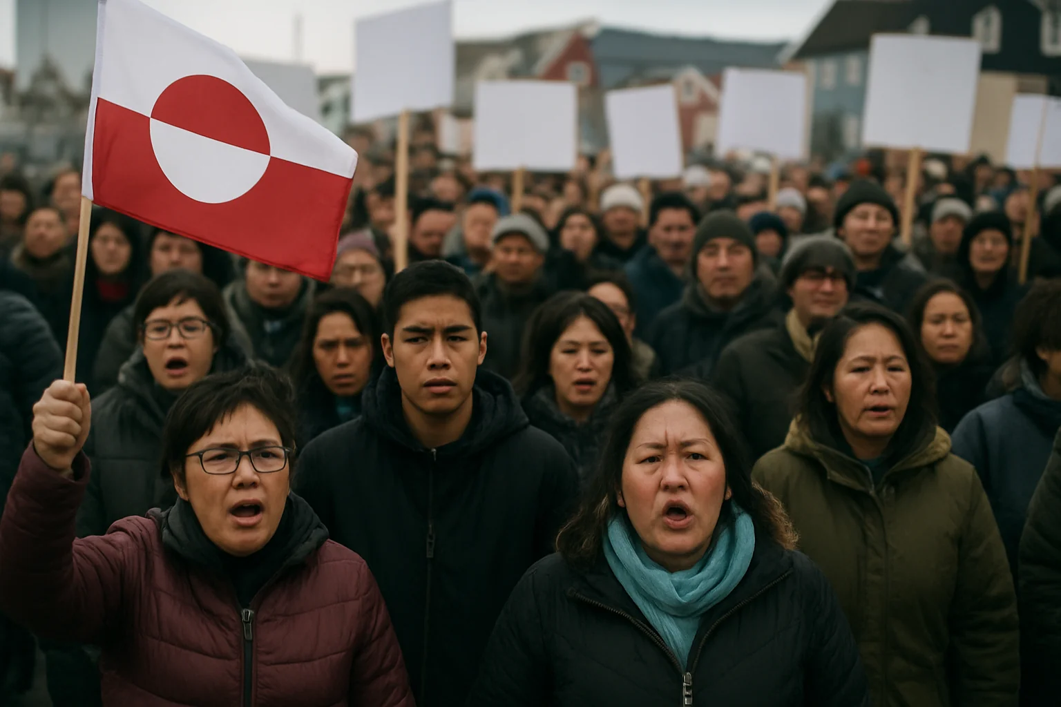 Protest masiv în Groenlanda împotriva planurilor lui Trump